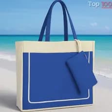 Bolsa de Praia em Lona Várias Cores Vibrantes com Nécessaire Pequena / KD-23