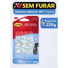 Gancho cabide Command 3m Para Utilidades Mini Adesivo 6pçs Plástico
