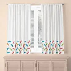Cortina para Lavanderia passa varão 2.00m x 1.36m Lavação 100% Poliéster Branco