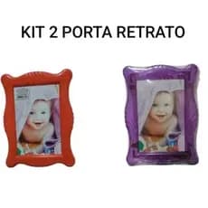 Kit 2 Porta Retrato, Quadro pra Foto , Moldura Plástico Resistente 10x15