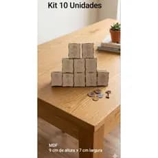 Kit 10 Cofrinho de Madeira MDF, Cru, Cofre Porta Moedas ou Lembrancinha