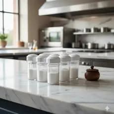 Kit 10 Saleiro de Plástico Acrílico para Bar Restaurante Cozinha, Porta Sal