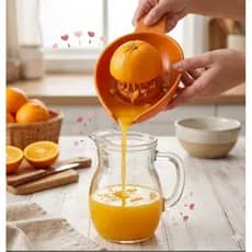 Espremedor Manual para Frutas, Laranja ou Limão, Suco, Plástico Resistente e Compacto
