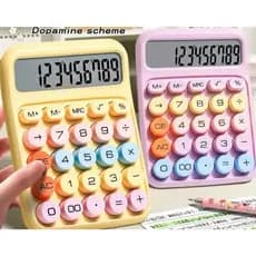 Calculadora Colorida De Mesa Simples 12 Digitos Tela Grande