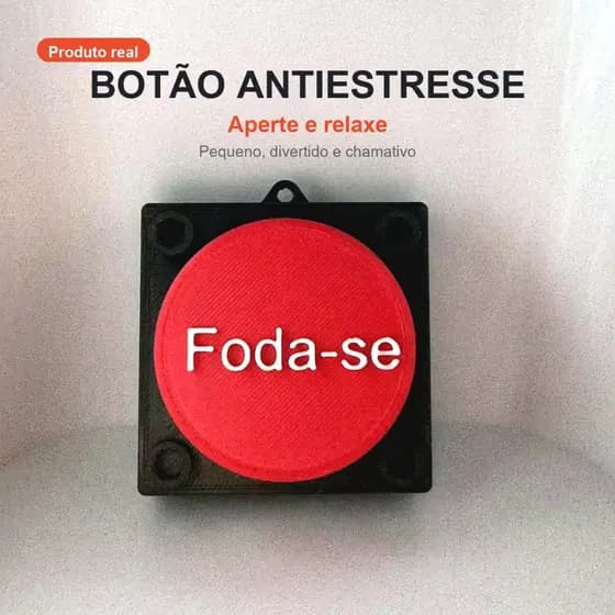 Botão Antiestresse Fod*-se Fidget Toy Clique Mecânico Divertido Para Mesa Escritório