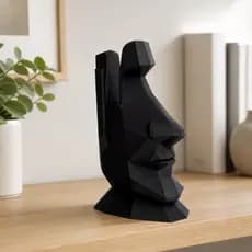 Porta Óculos Estátua Moai Decorativo Funcional Para Casa e Escritório
