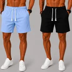 Kit 2 Short de Linho Masculinos Casual Premium Praia Piscina Verão Confortável