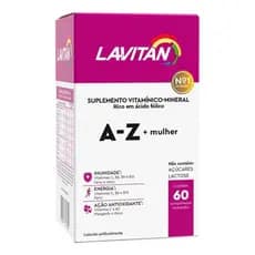 Lavitan A-z + Mulher Suplemento Alimentar em Comprimidos 60 Caps Original Cimed