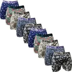 Cueca Boxer Original Pit Bull Lisa ou Estampada Masculina kit com 10 unidades