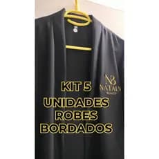 Kit 5 Robes / Kimonos Zero Manchas Bordados sua Logo