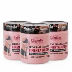 Gel Redutor de Medidas Creme Massageador Para Emagrecer 200g Pimenta Negra