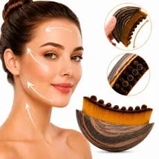 Escova de Massagem Facial Drenagem Linfática Multifuncional Efeito Lifting Ergométrica Estimula Circulação Skin Care