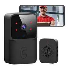 Campainha Com Câmera Vídeo Porteiro Sem Fio Wi-Fi HD Inteligente Smart Home Vê Pelo Celular CASA BOM