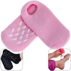 Meias Femininas Antiderrapantes Hidratantes com Silicone Interno Ressecamento Rachadura Tratamento CASA BOM