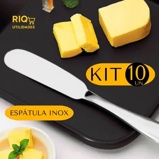 10 / 5 / 3 Espátulas De Manteiga Inox Utensílio Cozinha Para Patê Geleia Requeijão Pão Torrada Uso Diário