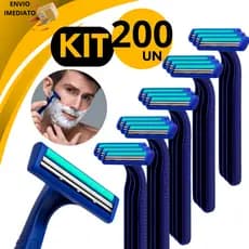 Kit 200 Barbeador Duas Lâminas Descartável Masculino e Feminino Gilete Suave Corte Preciso