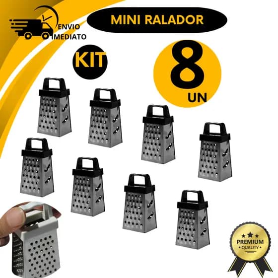 Kit Mini Ralador Aço Inox Para Lembrancinhas Queijo Alho Chocolate Quatro Faces Multifuncional
