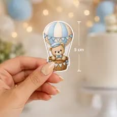 Aplique Ursinho Baloeiro para Festa Infantil | 5 cm |
