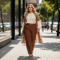Calça Pantalona plus size Feminina – Elegância e Conforto