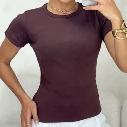 blusa feminina estilosa blusa blusinha feminina canelado gola basica baby look feminina blusa branca
