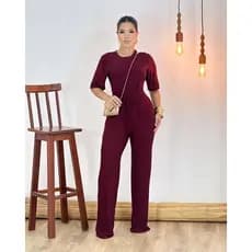 Conjunto Feminino Casual Elegante – Blusa e Calça Pantalona