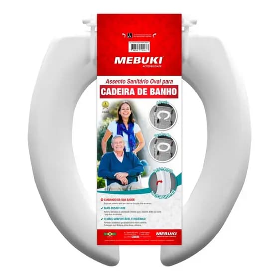 Assento Oval Cadeira De Banho Para Idoso Abertura Frontal
