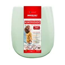 Assento Sanitário Almofadado Retangular Verde Dona Beja Para Vaso Santa Clara 1.6gpf 6.0lpf