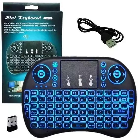 Mini Teclado Controle USB Led para TVBOX, Xbox360, PS3, Pcs, Notebooks, Netbooks, Tablets, TVSmart