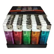 Kit Isqueiros Coloridos Transparentes Resistente para Revenda em Bares Restaurantes e (Sem Gás) Acendimento AutoClick