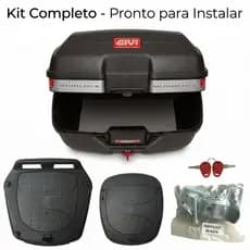 Baú Moto Givi E27 Monolock Bauleto 27 Litros Com Base Universal- Para CG XRE CB Factor 160 150