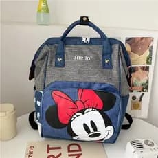 Nova Mochila Feminina da Moda Mickey Versão Coreana Grande Capacidade Mochila Estudantil Mochila Masculina UWI5