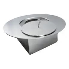 Queimador Redondo Lareira Ecológica 24cm Aço Inox 304 De Embutir Ecosul Metais
