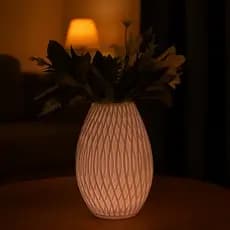 Vaso Decorativo Com Luz Led Redondo Para Plantas Casa Mesa Quarto