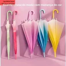 Guarda chuva sombrinha longo automático leitosa colorida - LS802074