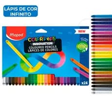 Lápis De Cor 12 ou 18 ou 24 Cores Triangular Infinity Color Pepes Infinito Maped