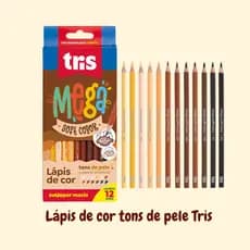 Lápis De Cor 12 Cores Tris Tons Pele
