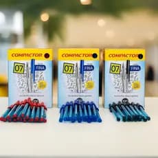 Kit Caneta Esferográfica Fina 0.7 Compactor Ponta Fina Com 20, 50 ou 100 UN
