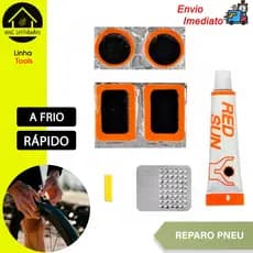 Kit Reparo Pneu Bike Bicicleta 4 Peças Remendo Vipal  Cola frio rapido peneu furado