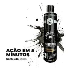 Shampoo Escurecedor de Cabelos 250ml - DOM PELO, Efeito Natural e Brilho Intenso