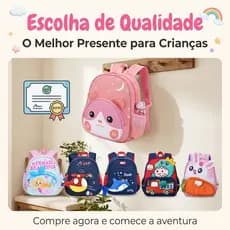 Mochila escolar infantil para jardim de infância com desenho animado, mochila escolar infantil fofa