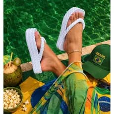 LANÇAMENTO!! CHINELO FEMININO  PLATAFORMA 3 TRANÇAS CONFORTÁVEL E ORTOPÉDICO