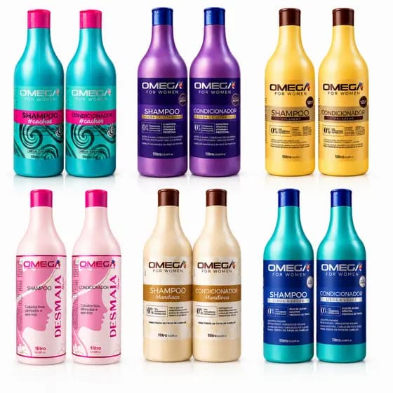 Kit Shampoo + Condicionador Omega For Women 1L Cada Original