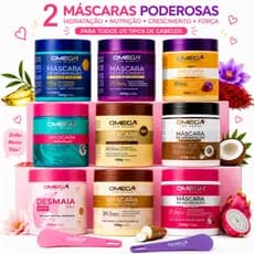 Kit 2 Máscaras Capilares Omega 500g Hidratação E Tratamento Sortidas