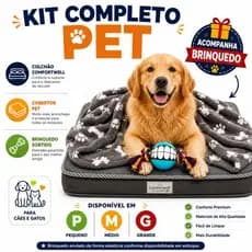 COLCHÃO PET ORTOPÉDICO COMFORTWELL PREMIUM + MANTA PET + BRINQUEDO PET – KIT COMPLETO DE CONFORTO E DIVERSÃO