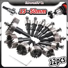 Kit 12 Brocas Serra Copo Metal Aco Ferro 5 - 50mm Alumínio Etc - Hss Sup Res