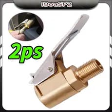 2 Bicos Para Encher Pneus Com Clip Conector Alta Pressão