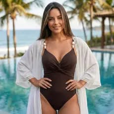 Maio Feminino Praia Com Bojo Suplex Poliamida Premium Modelador Forrado