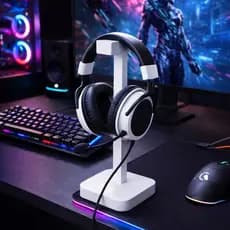 Suporte de Mesa para  Fone Headset Gamer  Organizador Universal, Design Elegante e Minimalista