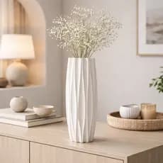 Vaso Decorativo Moderno 20cm Minimalista Elegante para Sala Quarto Mesa Aparador Decoração