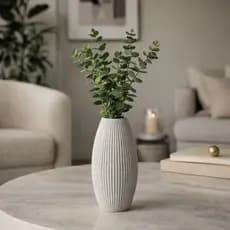 Vaso  Decorativo Moderno OVAL Minimalista Elegante  20cm Decoração Sala Quarto Mesa Luxo Sofisticado